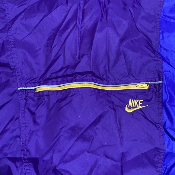Vintage 90s Nike Windbreaker Track Jacket Adult Size L/XL Zip Back Pouch Running - Picture 6 of 13